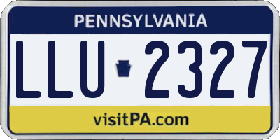 PA license plate LLU2327
