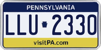 PA license plate LLU2330