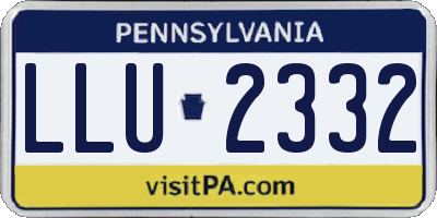 PA license plate LLU2332