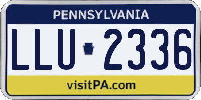 PA license plate LLU2336