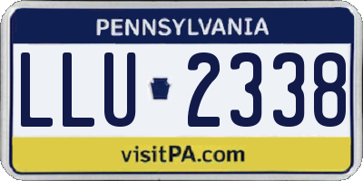 PA license plate LLU2338