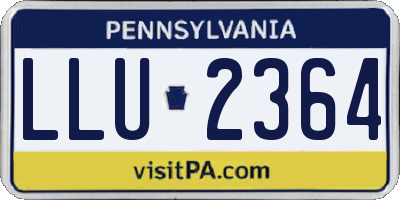 PA license plate LLU2364