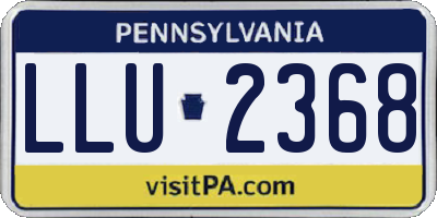 PA license plate LLU2368
