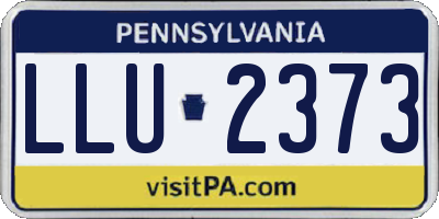 PA license plate LLU2373