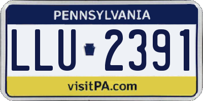 PA license plate LLU2391