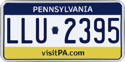 PA license plate LLU2395