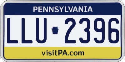 PA license plate LLU2396