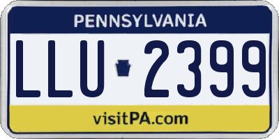 PA license plate LLU2399