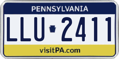PA license plate LLU2411
