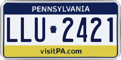 PA license plate LLU2421
