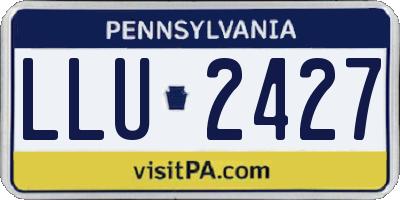 PA license plate LLU2427