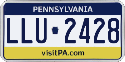 PA license plate LLU2428
