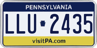 PA license plate LLU2435