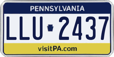 PA license plate LLU2437