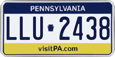 PA license plate LLU2438