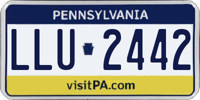 PA license plate LLU2442