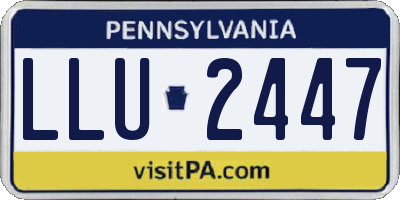 PA license plate LLU2447