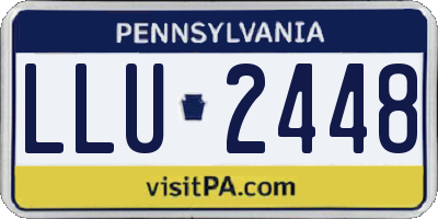PA license plate LLU2448