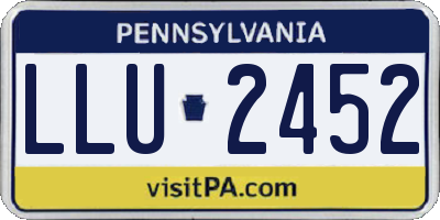 PA license plate LLU2452