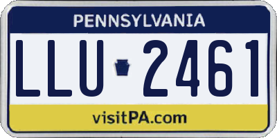 PA license plate LLU2461