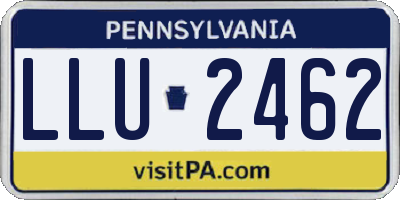 PA license plate LLU2462
