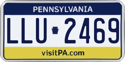 PA license plate LLU2469