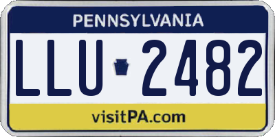 PA license plate LLU2482