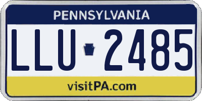 PA license plate LLU2485