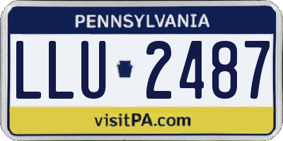 PA license plate LLU2487