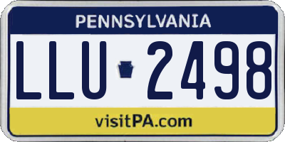 PA license plate LLU2498