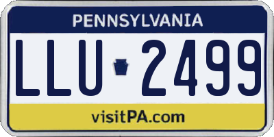 PA license plate LLU2499