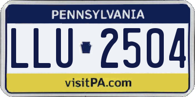 PA license plate LLU2504