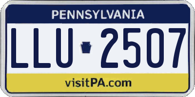 PA license plate LLU2507