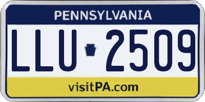 PA license plate LLU2509