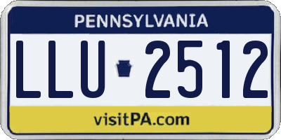 PA license plate LLU2512