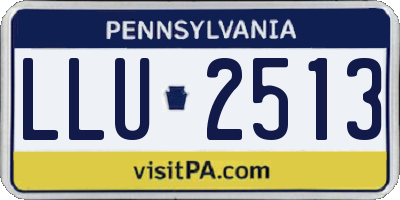 PA license plate LLU2513