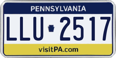PA license plate LLU2517