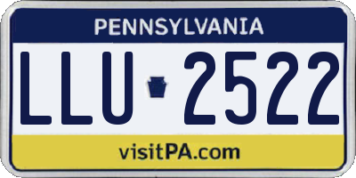 PA license plate LLU2522