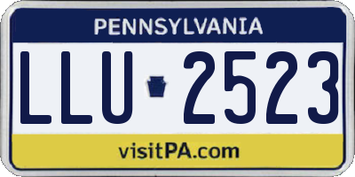 PA license plate LLU2523