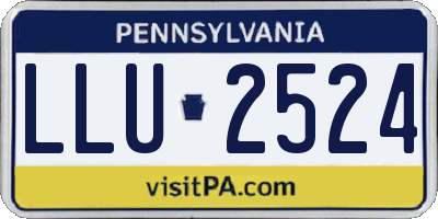 PA license plate LLU2524