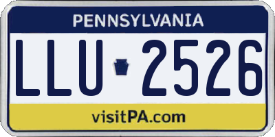 PA license plate LLU2526
