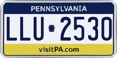 PA license plate LLU2530