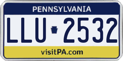 PA license plate LLU2532
