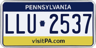 PA license plate LLU2537