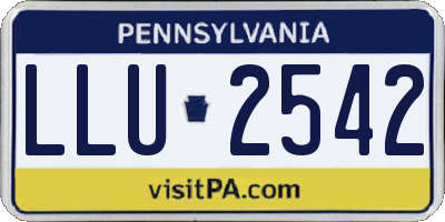 PA license plate LLU2542