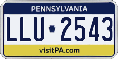 PA license plate LLU2543
