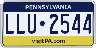 PA license plate LLU2544