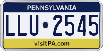PA license plate LLU2545
