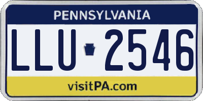 PA license plate LLU2546