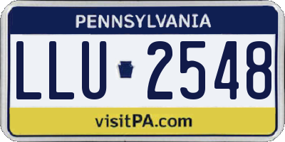 PA license plate LLU2548
